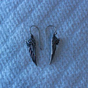 Angel  Wing  Earrings  Sterling Silver